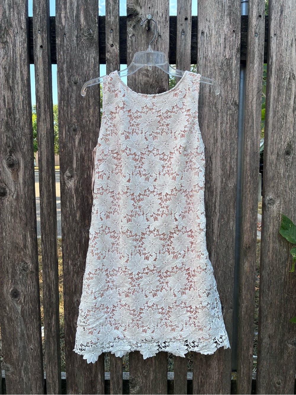 Jessica Howard White Floral Eyelet Shift Lined Dress Wedding Spring Sunday Best